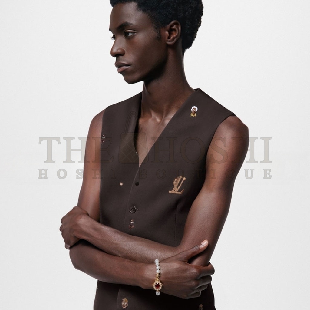 L0vis Vvtt0n RED STONE PEARL CHARM BRACELET M1497M Master Quality