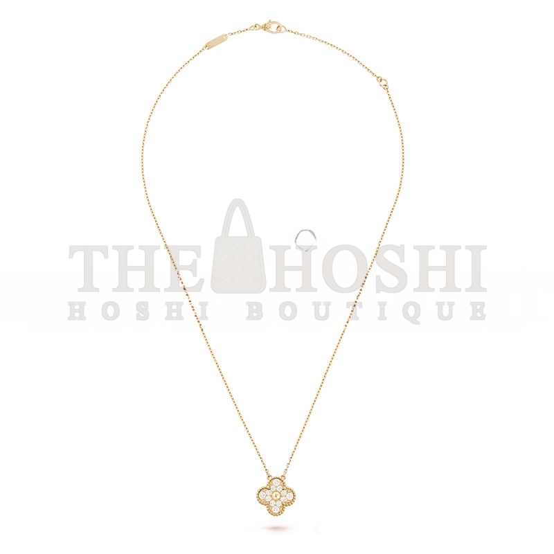 V*n Cl**f VINTAGE ALHAMBRA PENDANT18K YELLOW GOLD, D1am0nd VCARA45300 Master Quality