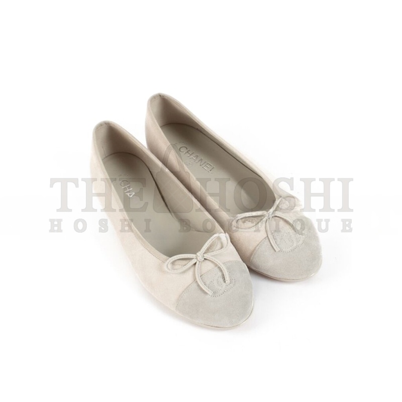 Ch**el GREY SUEDE BALLERINAS Master Quality