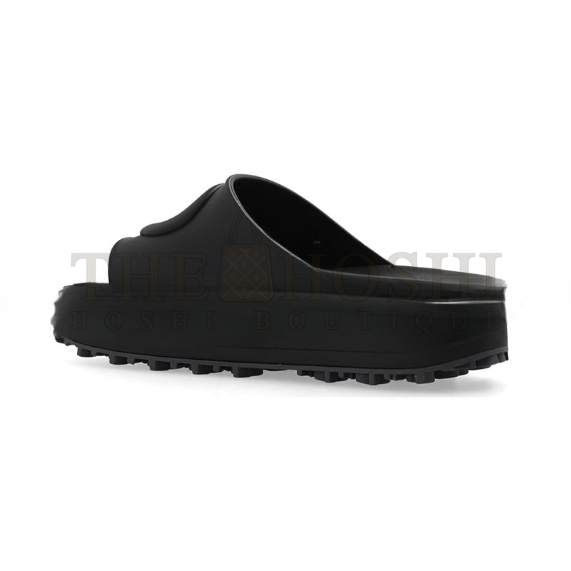 Gvc*1 INTERLOCKING G SLIDE SANDAL BLACK RUBBER 692380 Master Quality
