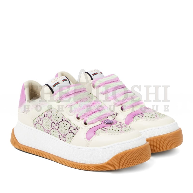 Gvc*1 SCREENER GG CRYSTAL LEATHER SNEAKERS Master Quality