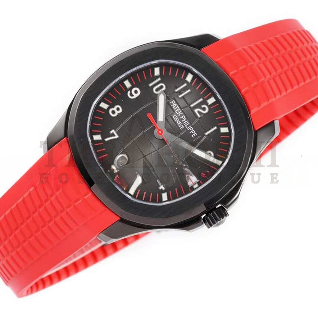 Pat*k Phi1i*pe AQUANAUT‘BLACK VENOM’BLACK DIAL ON RED RUBBER STRAP40MM WATCH 5167A Master Quality